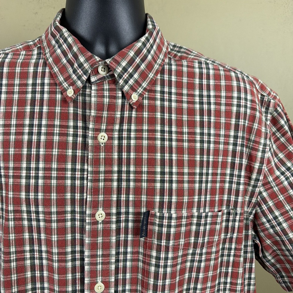 VINTAGE Abercrombie & Fitch Shirt Mens M Red Plaid Reliable Outdoor Goods Y2K